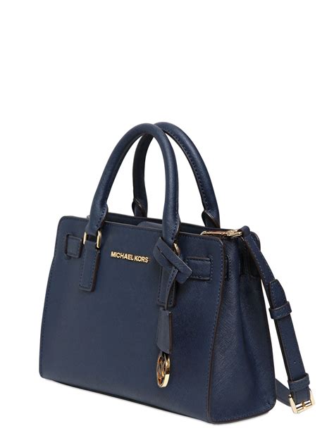 michael kors saffiano blue bag